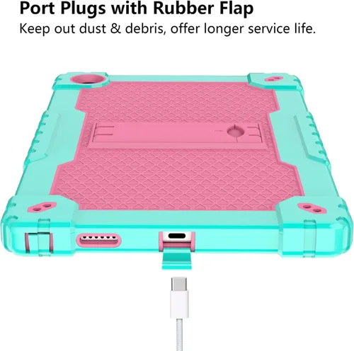 Vista 5 de Para Onn 10.4 Tablet Pro 2023 Modelo: 100110603 Funda protectora híbrida de alta resistencia con correa para el hombro para Walmart Onn 10.4 Tablet