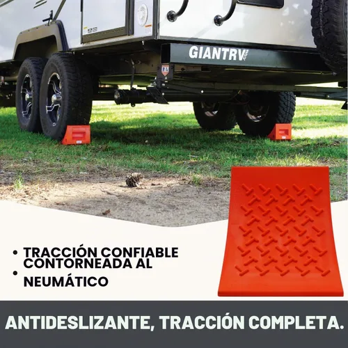 Vista 4 de SECURITYMAN Calzas de rueda resistentes (paquete de 2) – Calzas de rueda de goma sólida duraderas, antideslizantes, para remolques de lanchas Naranja