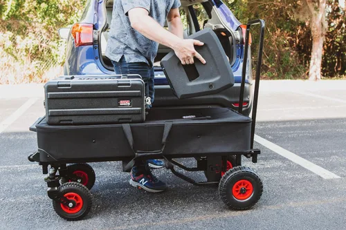 Vista 7 de Gator Frameworks Carrito multiusos plegable todo terreno con extensión de 30-52" y capacidad de carga de 500 libras (GFW-UTL-CART52AT)