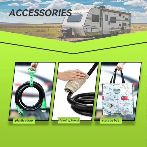 Vista 6 de RVMATE Cable de extensión de alimentación con cerradura para RV/generador de 50 amperios y 25 pies, mango de fácil enchufe, 14-50P a SS 2-50R