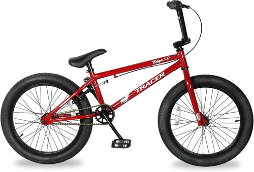 Vista 13 de Tracer Edge Freestyle - Bicicleta BMX para hombre y mujer, para principiantes y avanzados, marco de acero para adultos, ruedas de 20 pulgadas