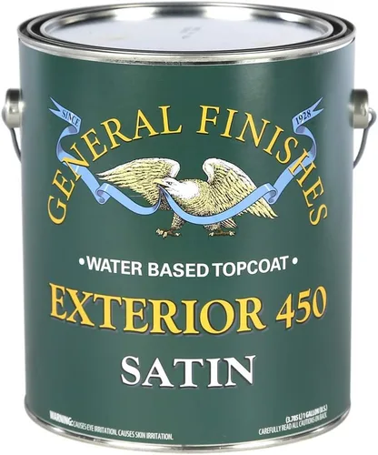 Vista 10 de General Finishes Exterior 450 Topcoat a base de agua, 1 cuarto de galón, brillo