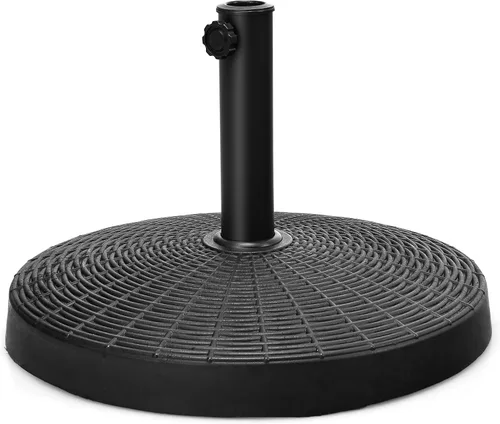 Vista 9 de Giantex Soporte de base de sombrilla de patio de 21 libras, soporte resistente para sombrilla para exteriores con base rellena de cemento, se adapta