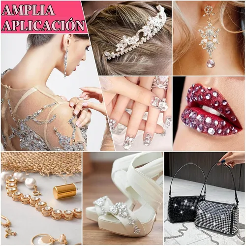 Vista 7 de 2032 Piezas de Gemas Adhesivas para la Cara, Cridoz Gemas para el Cabello, Piedras de Rino de Rhinestones, Bling Joyas para Maquillaje Diamantes