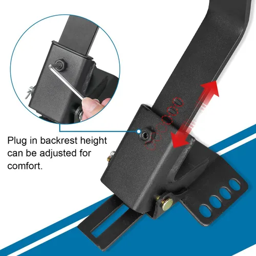 Vista 5 de Respaldo ajustable para conductor con barra de pasajero desmontable y almohadilla personalizada compatible con modelos Harley Touring de 1997-2024