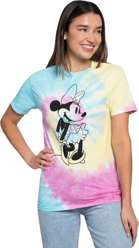 Vista 6 de Disney Camiseta para mujer Minnie Mouse Print 100% algodón Tie Dye