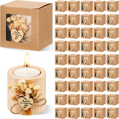 Vista 8 de 12 candelabros rústicos para fiestas de boda, regalos de novia, regalos de madera, regalos para invitados, regalos románticos, decoraciones de boda