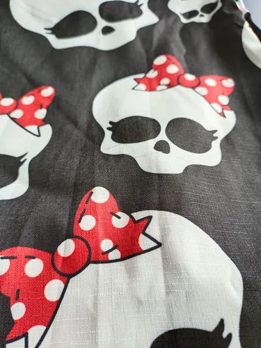 Vista 46 de PAODIKUAI Overol casual con estampado de calavera para mujer, overol suelto con bolsillos