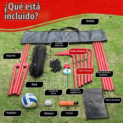 Vista 6 de Red de rebote para voleibol de 7x4 pies, red de rebote ajustable de 5 ángulos para practicar zambullidas, posicionamiento, ataque