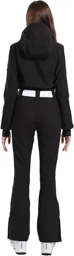 Vista 78 de GSOU SNOW Traje de esquí para mujer, traje de nieve delgado de una pieza, chaqueta de nieve, impermeable, resistente al viento, deportes al aire