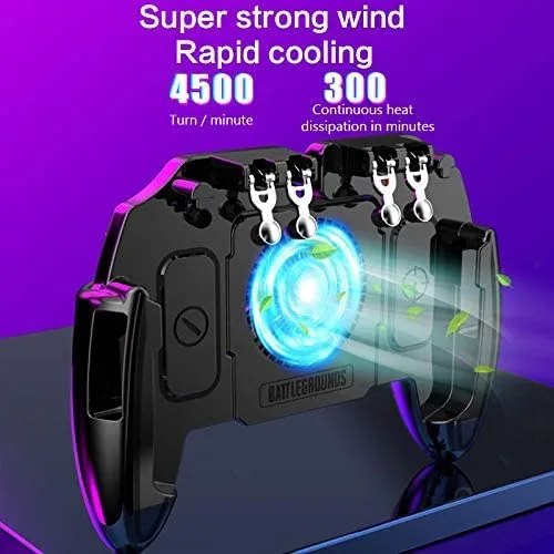 Vista 3 de Mikirini Mobile Game Controller with Cooling Fan for PUBGFortniteCall of Duty, Mobile Game Trigger Joystick Gamepad for 4-6.5" iOS & Android Phone