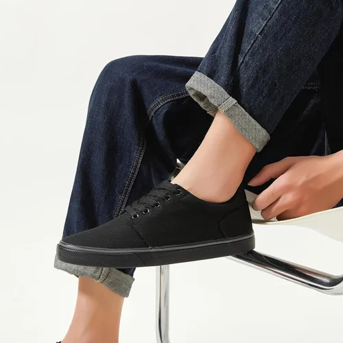 Vista 9 de hash bubbie Zapatos de lona para hombre, zapatos clásicos de lona para hombre, zapatos de tenis bajos con cordones, cómodos zapatos casuales