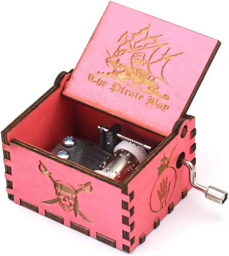 Vista 10 de Youtang - Caja musical de madera tallada con manivela