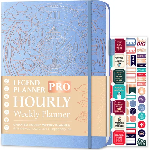 Vista 18 de Legend Planner PRO horario semanal y diario - Organizador con franjas horarias. Diario de citas y agenda para trabajo y vida personal, A4