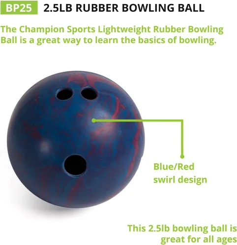 Vista 2 de Champion Sports Rubber Bowling Ball