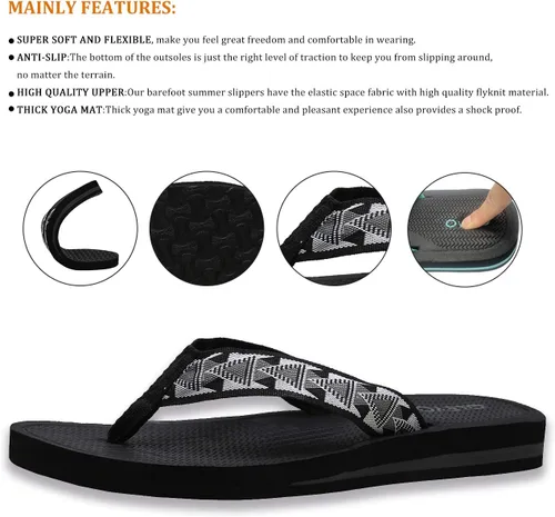 Vista 5 de Sandalias para mujer, sandalias para la playa, pantuflas de verano.