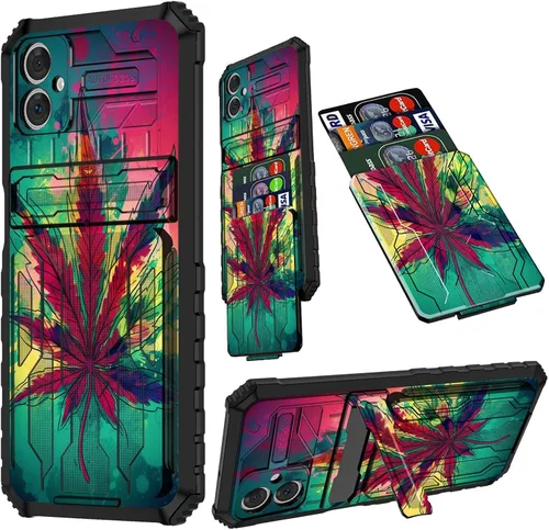 Vista 71 de Funda para Samsung A13 5G, Galaxy A13 5G con tarjetero desmontable atril resistente a prueba de golpes funda protectora para Samsung Galaxy A13 Gato
