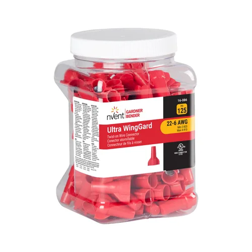 Vista 3 de Gardner Bender Conector 86 16-086 125PK 22-6 AWG, paquete de 125, rojo, 750