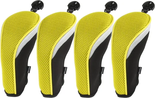 Vista 14 de Andux – Fundas de cabeza de palo de golf híbridos set de 4 con intercambiable Número Etiquetas con Dial No. Etiqueta Tubería de colores todos