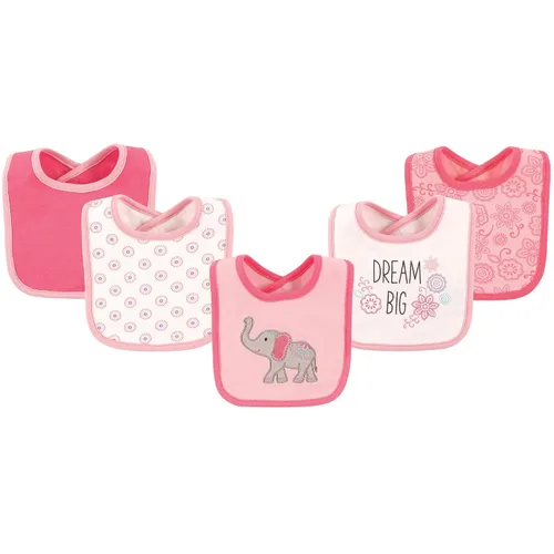 Vista 17 de Hudson Baby Baberos unisex de algodón para bebé, nube rosa, talla única (paquete de 2)
