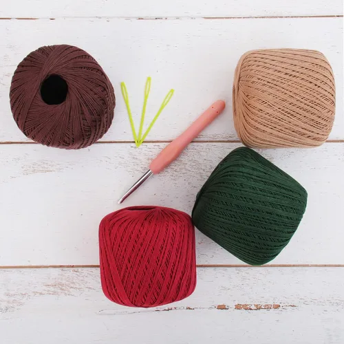 Vista 21 de ThreadArt - Hilo de ganchillo 100% algodón, tamaño 10, cinco bolas de 1.76 oz Soft pure cotton crochet thread for lace, doilies, amigurumi and