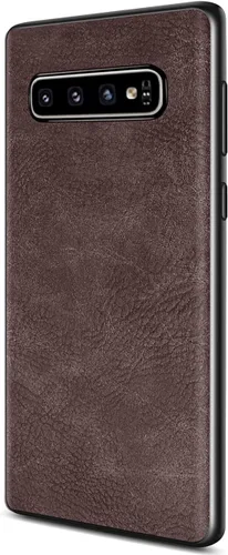 Vista 8 de Funda para Samsung Galaxy S10 Plus, piel sintética delgada, a prueba de golpes, ligera, de poliuretano termoplástico, carcasa protectora híbrida