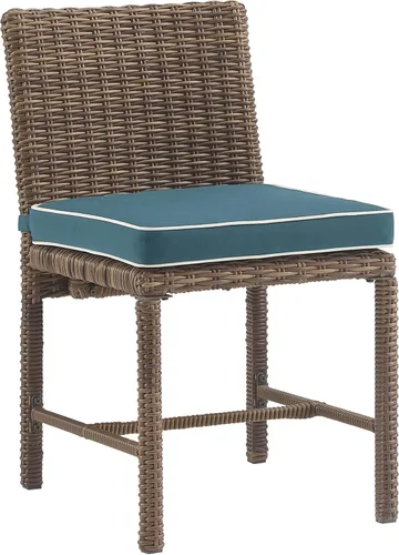 Vista 3 de Crosley Furniture Bradenton - Juego de 2 sillas para exteriores, sillas de mimbre para patio, terraza, patio trasero, color marrón desgastado