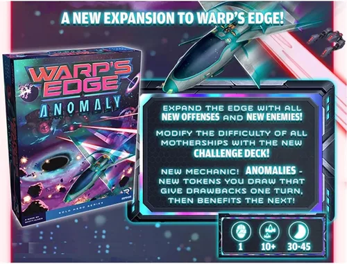 Vista 2 de Renegade Game Studios Warp's Edge: Anomaly Expansion - Juego de estrategia de construcción de bolsas, mayores de 10 años, juego individual para 1