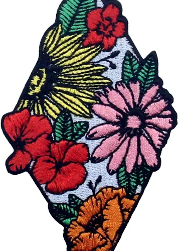 Vista 2 de ZEGINs Hermoso parche colorido bordado apliques hierro en coser en emblema