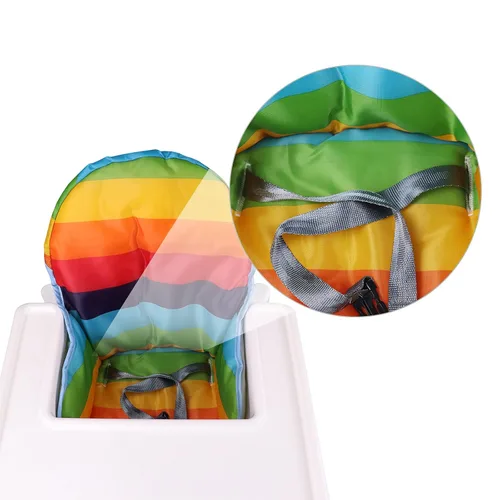 Vista 3 de twoworld Cojín para silla alta Antilop, funda de asiento para silla alta de bebé, cojín para silla alta antilop, resistente al agua (rayas arcoíris)