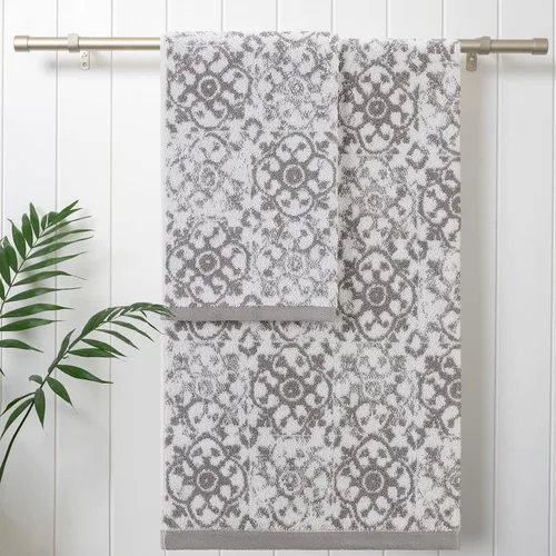 Vista 9 de Jessica Simpson Juego de 4 toallas de baño Aziza Decoración de baño premium Incluye 2 toallas de mano y 2 toallas de ducha 100% algodón