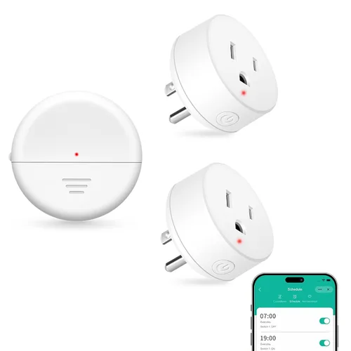 Vista 73 de NineLeaf - Enchufe de salida de control remoto, interruptor de luz de encendido y apagado inalámbrico desmontable 500FT Light Plug Decorator