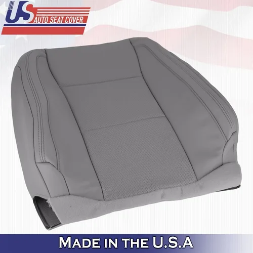 Vista 6 de U.S.AutoSeatCover 2015 2016 2017 para Ford F150 Lariat Passenger Top Perf Funda de asiento de cuero gris