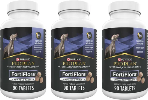 Vista 8 de Purina Pro Plan Veterinary Supplements Fortiflora - Tabletas masticables de suplemento probiótico para perros, recipiente de 45