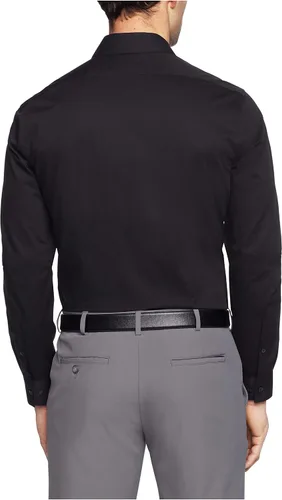 Vista 2 de Calvin Klein Camisa de vestir para hombre, ajuste delgado, sin hierro, cuello extendido