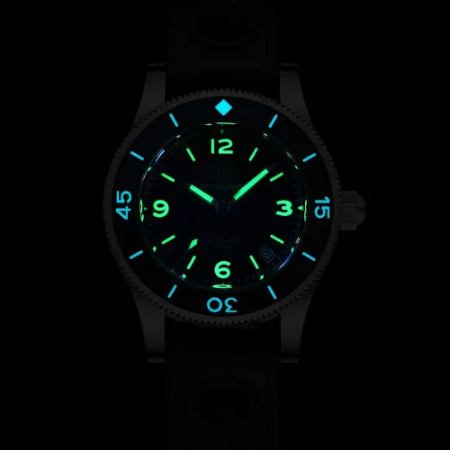 Vista 2 de STEELDIVE - Reloj automático para hombre 62Mas de viento automático 9843ft resistente al agua BGW-9 cronógrafo de buceo cerámica bisel de zafiro