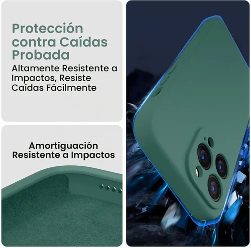 Vista 4 de FireNova Funda diseñada para iPhone 13 Pro Max, Funda de Teléfono de Silicona [Protección de Cámara] con [2 Protectores de Pantalla], Forro