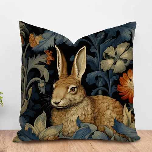 Vista 73 de ArogGeld Funda de cojín con flores verdes y blancas con flores grises y negras y hojas verdes en estilo chinoiserie, funda de almohada cuadrada