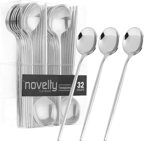 Vista 9 de Novedad moderna cubiertos, cubiertos, tenedores desechables de plástico de lujo plateado 32