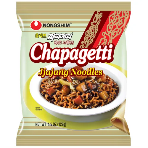 Vista 12 de Nongshim Ramen Fideos Ramen, Ramen instantáneo gourmet, fideos premium para microondas, Chapagetti, 4.5 onzas (paquete de 4)