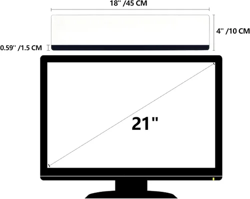 Vista 2 de Soporte superior de tablero de notas para monitor, soporte de notas adhesivas para monitor de 18", tableros adhesivos, tablero de mensajes