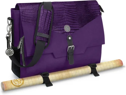 Vista 16 de ENHANCE Collector's Edition RPG Player's Essentials DND Bolsa - Bolsa de mensajero con exterior Dragon Hide que cabe de 2 a 4 libros, carpetas