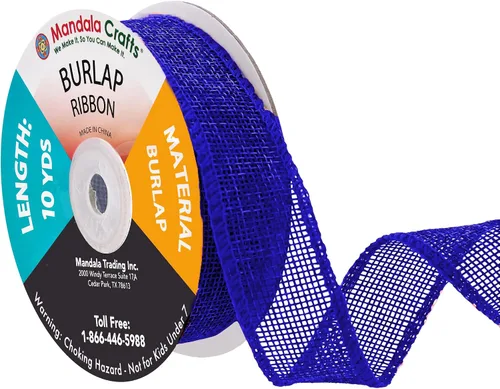 Vista 86 de Mandala Crafts Cinta de arpillera negra de 1.5 pulgadas de ancho para manualidades, rollo de 20 yardas de cinta rústica de arpillera para coronas
