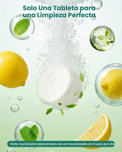 Vista 4 de Comprimidos de detergente para lavadora de botellas 60PCS eficaces