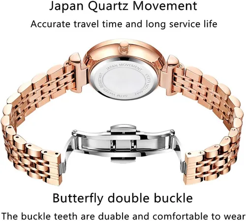 Vista 5 de OLEVS Reloj prismático con diamantes de moda, relojes de lujo para mujer, reloj de cuarzo analógico de acero fino y elegante Verde-Face