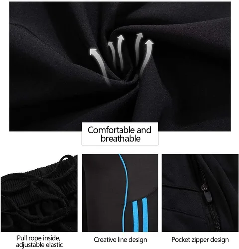 Vista 5 de Shinestone - Pantalones deportivos para hombre, para entrenamiento de fútbol, pantalones para correr, para deportes al aire libre e