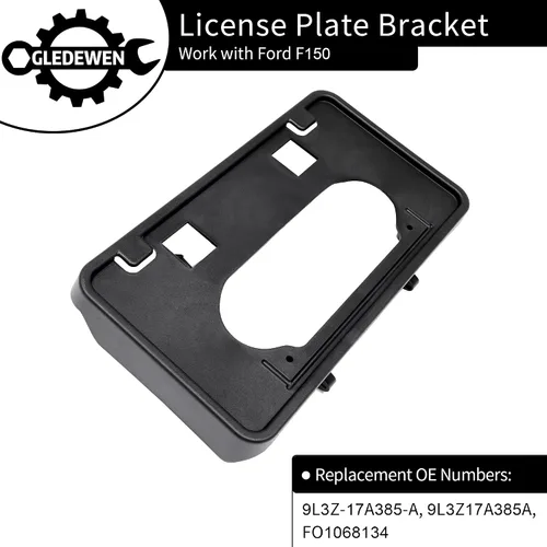 Vista 3 de Soporte para matrícula, soporte para placa frontal, compatible con Ford F150 2009-2014, montaje de matrícula, marco de matrícula, almohadilla