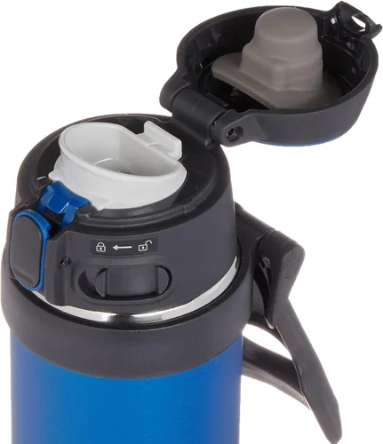 Vista 4 de Zojirushi SM-QHE60AK, Flip-and-Go - Taza de acero inoxidable, color azul cobalto, 1 unidad, 20 onzas (paquete de 12)