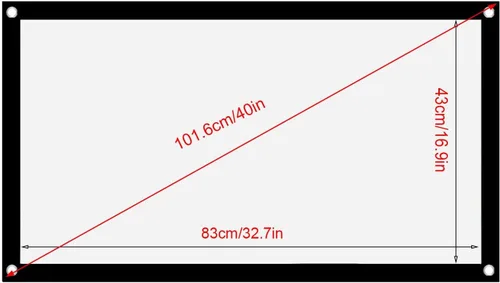 Vista 6 de Pantalla de proyección de 40 pulgadas, plegable y portátil, pantallas de películas antiarrugas para cine en casa, soporte para interiores