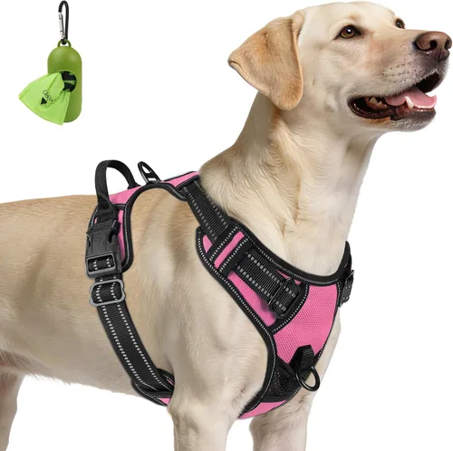 Vista 40 de Joytale Arnés sin tirones para perros pequeños, chaleco reflectante para mascotas con clip frontal, arnés acolchado suave ajustable con asa de fácil